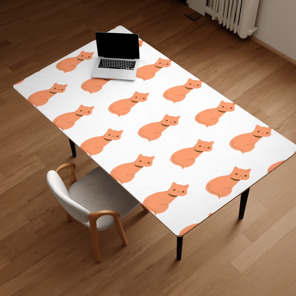 furry feline friends Desk Pad