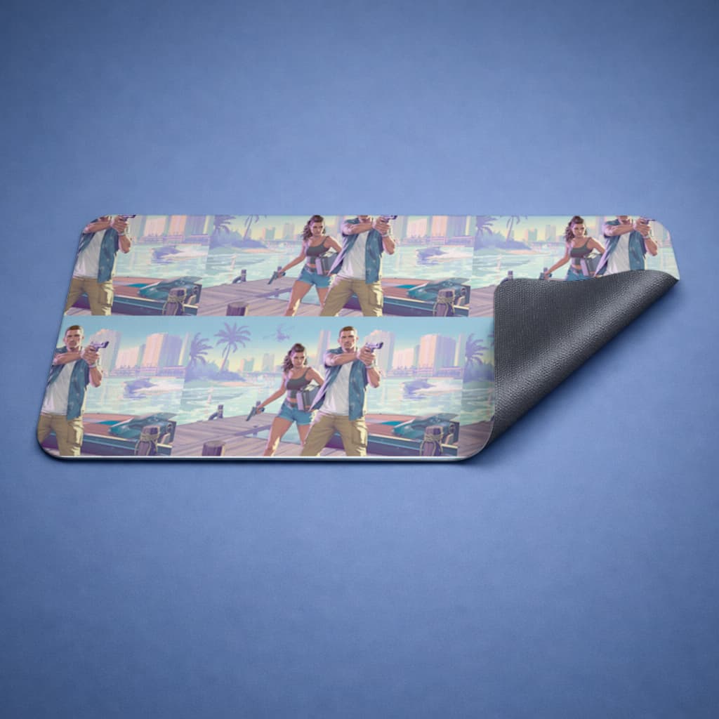Vice City Showdown  Tropical Heist Duo Mouse Pad