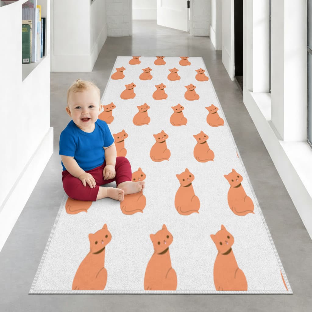 furry feline friends Hallway & Entryway Rug
