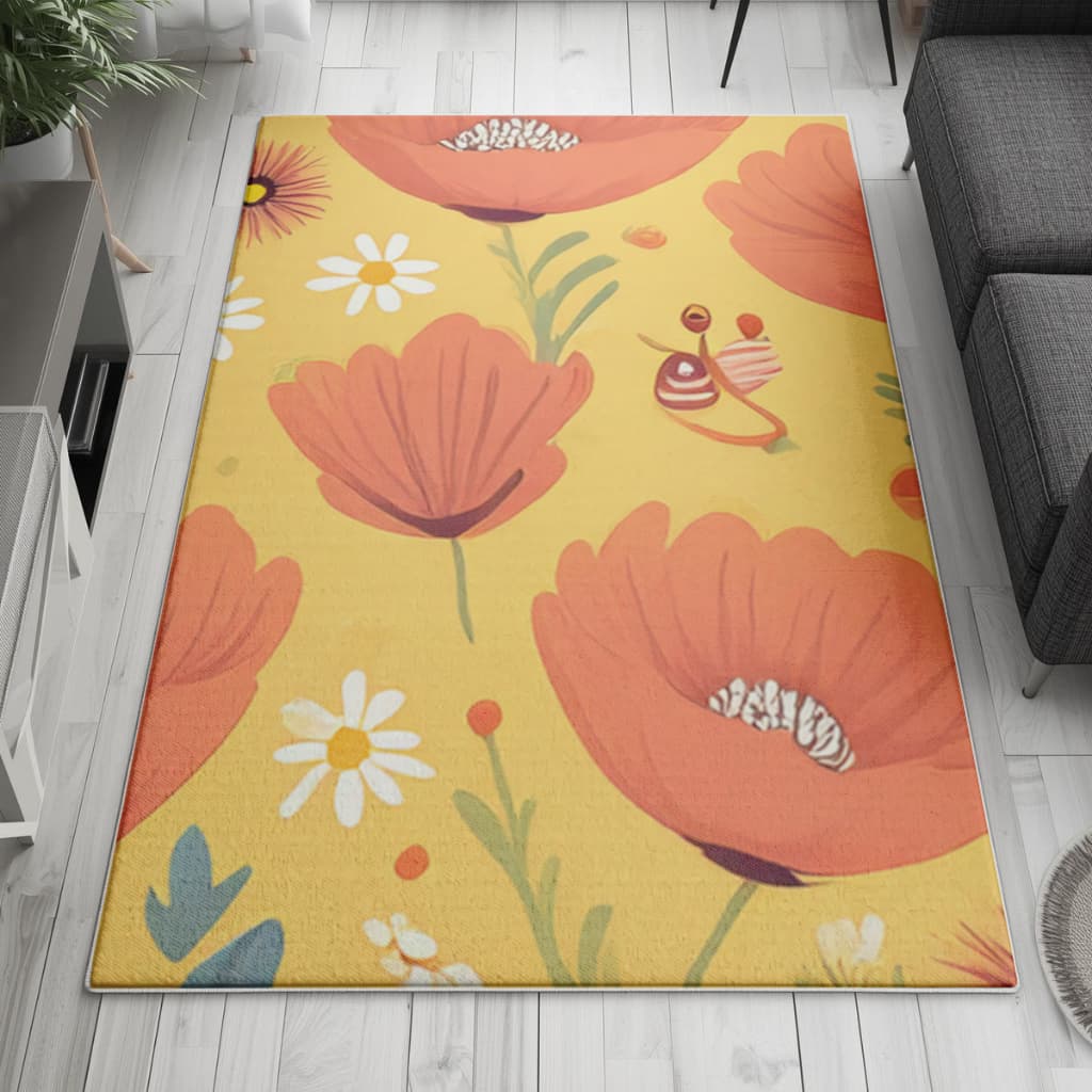 Floral  Insect Pattern  Colorful Design Living room carpet