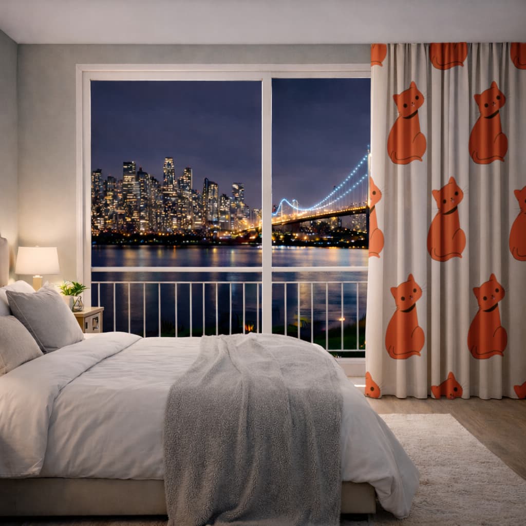 furry feline friends Drapes