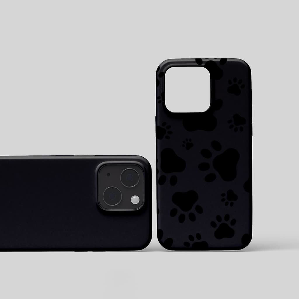 Black and White Paw Pattern Design iphone 15 and plus
