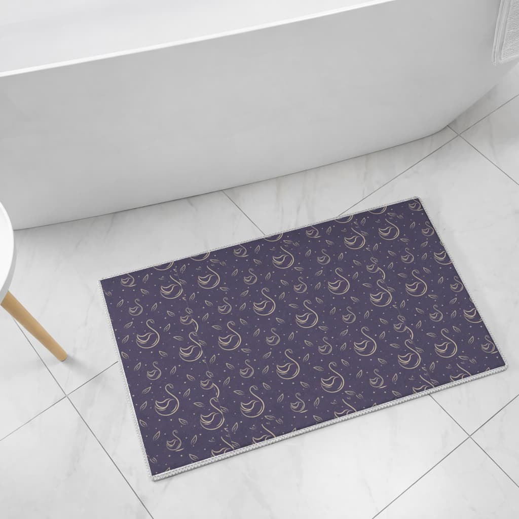kuğu pattern deseni Bath Mat