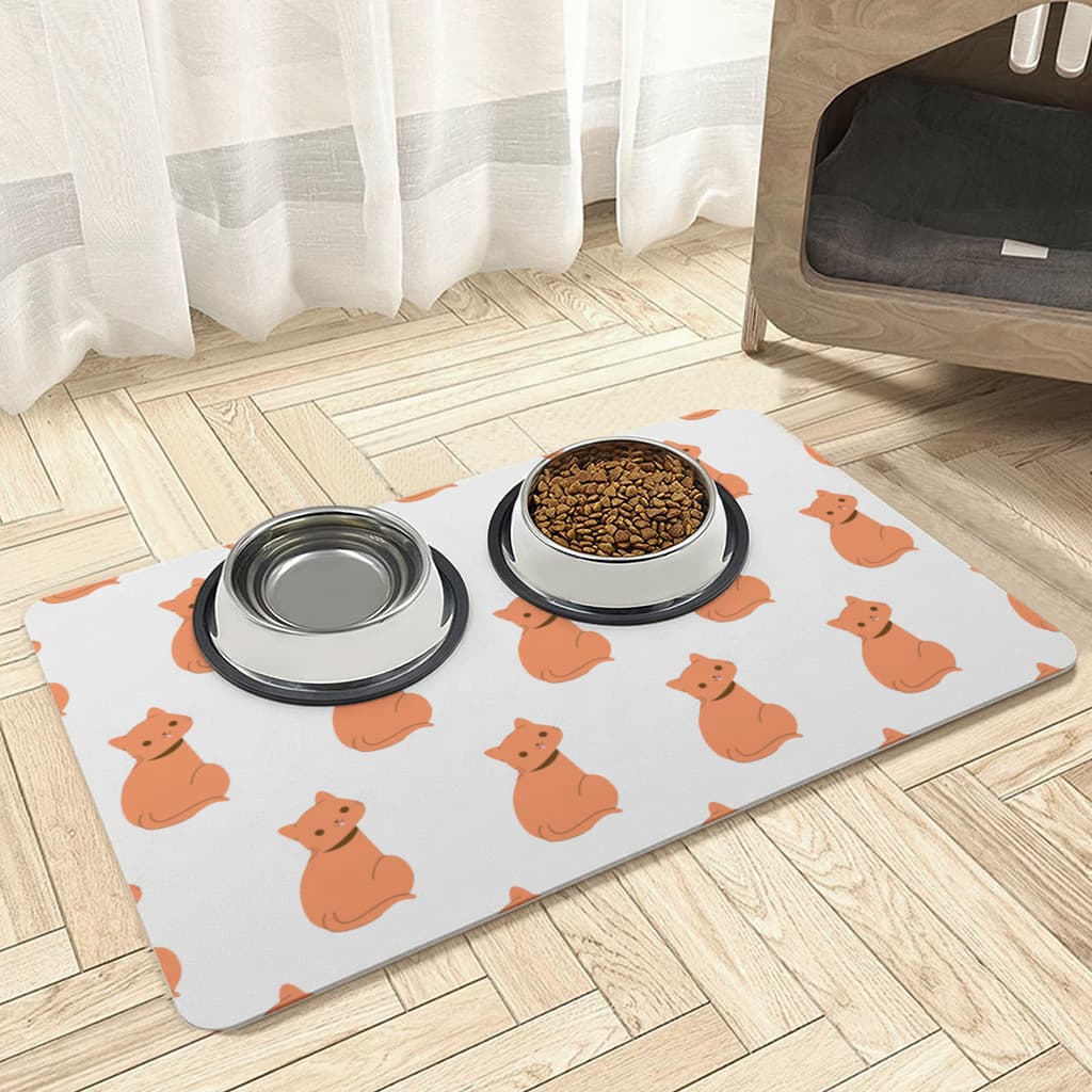 furry feline friends Pet Feeding Mat