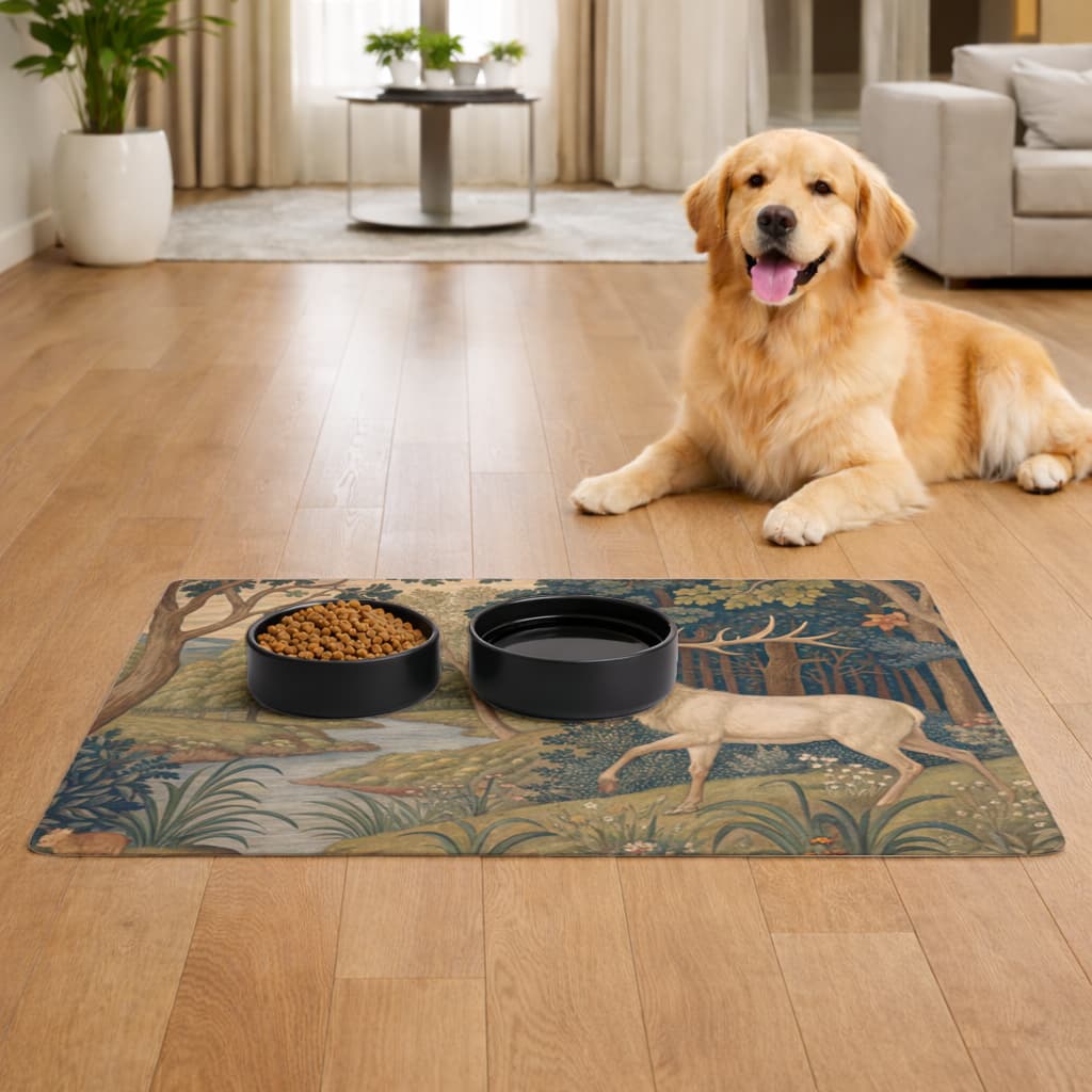 Clown Design  Colorful Illustration Pet Feeding Mat