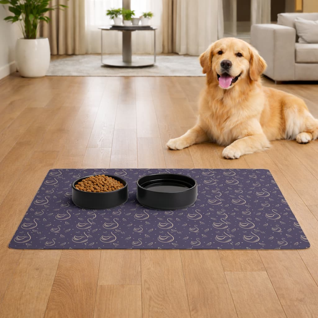 kuğu pattern deseni Pet Feeding Mat