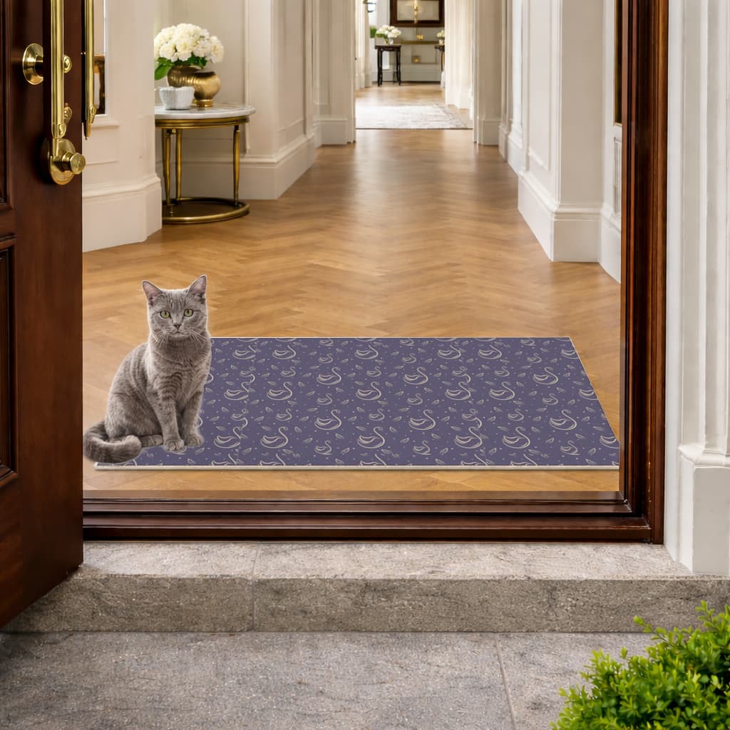 kuğu pattern deseni Mudroom Mat