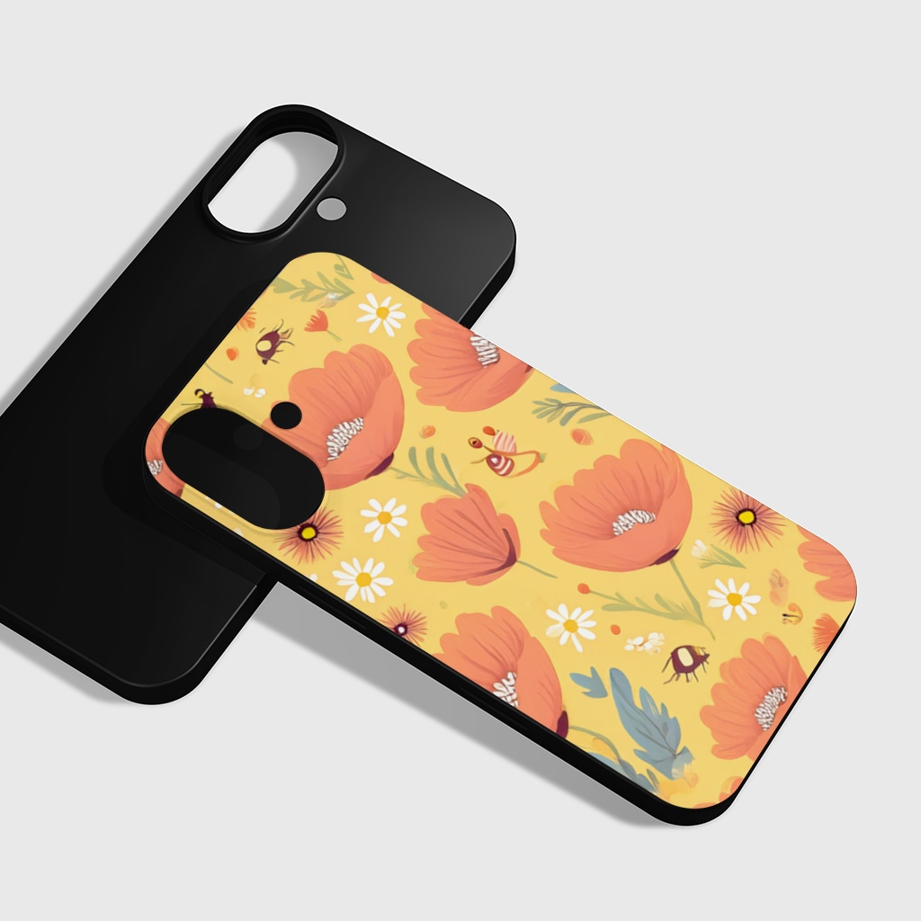 Floral  Insect Pattern  Colorful Design iphone 16 plus Görünüm 1