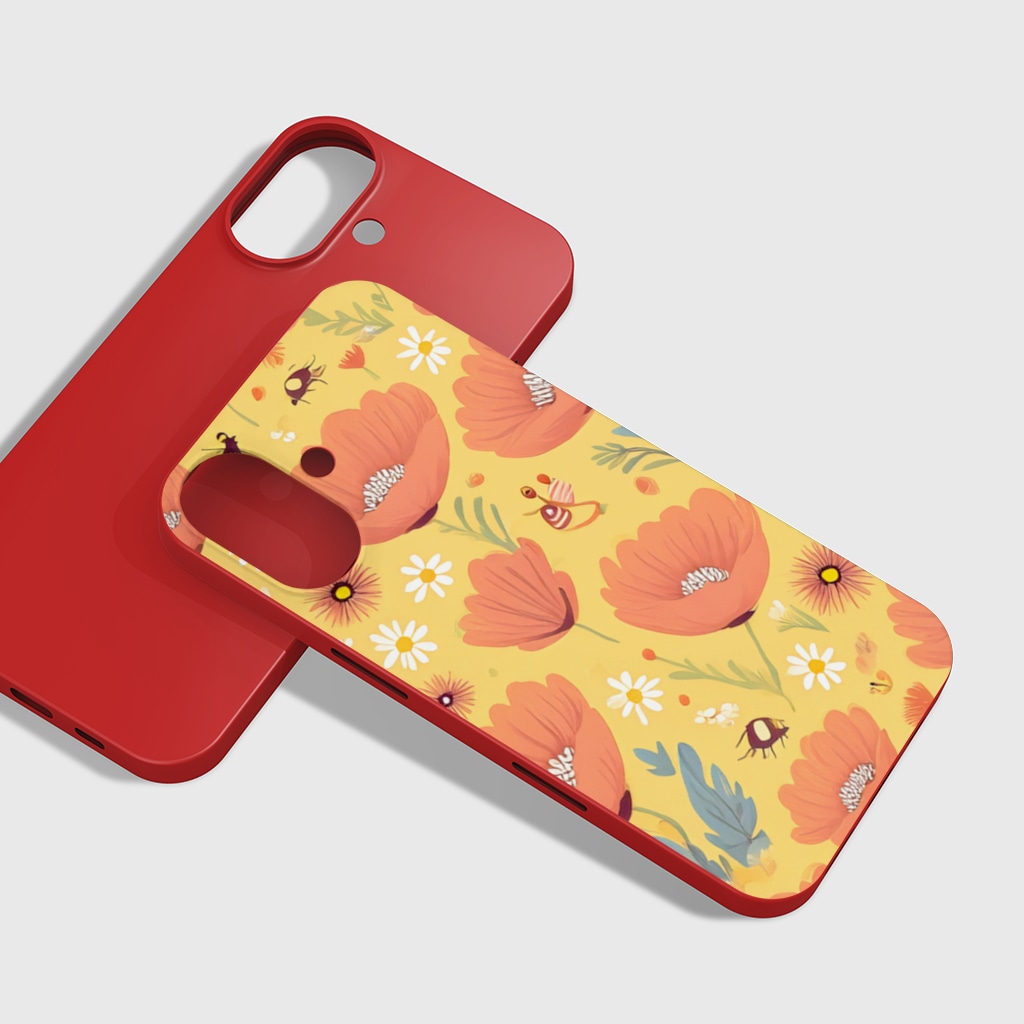 Floral  Insect Pattern  Colorful Design iphone 16 plus Görünüm 1