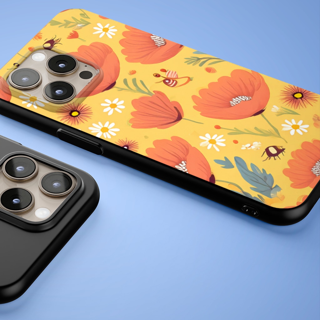 Floral  Insect Pattern  Colorful Design iphone 15 pro and pro max Görünüm 1