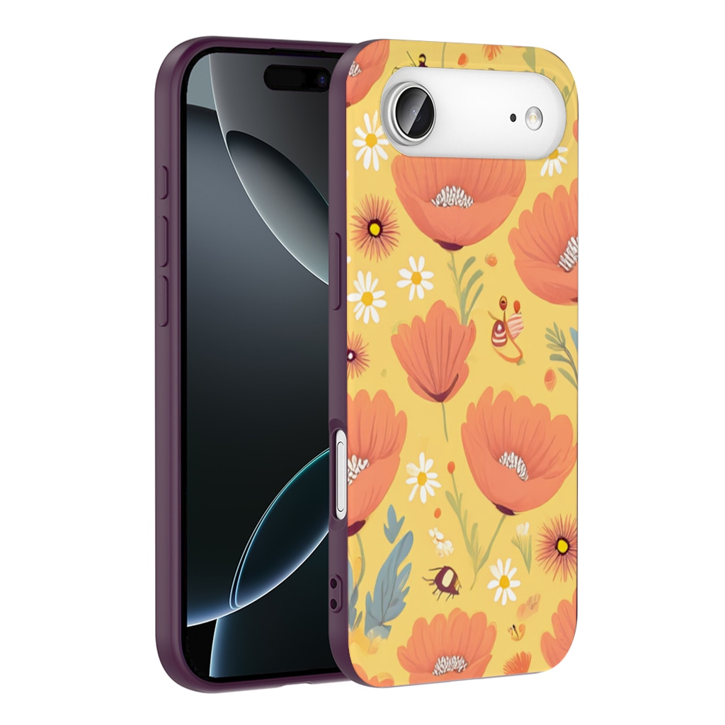 Floral  Insect Pattern  Colorful Design İphone 17 Air Görünüm 1
