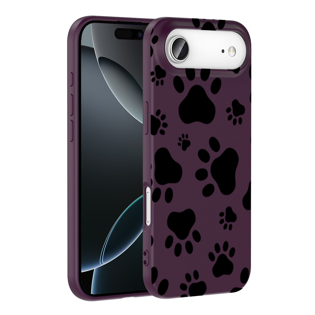 Black and White Paw Pattern Design İphone 17 Air Görünüm 1