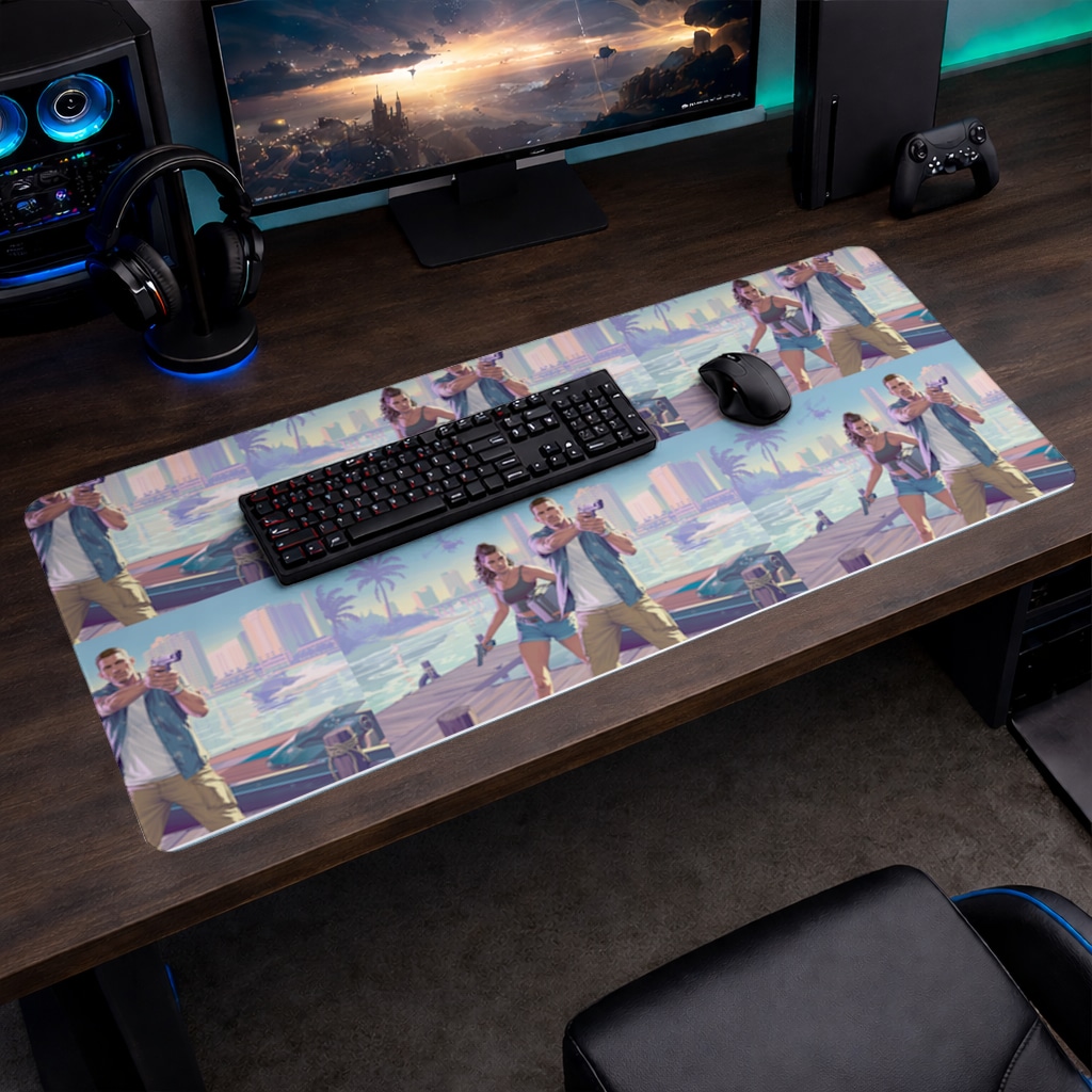 Vice City Showdown  Tropical Heist Duo Mouse Pad Görünüm 2