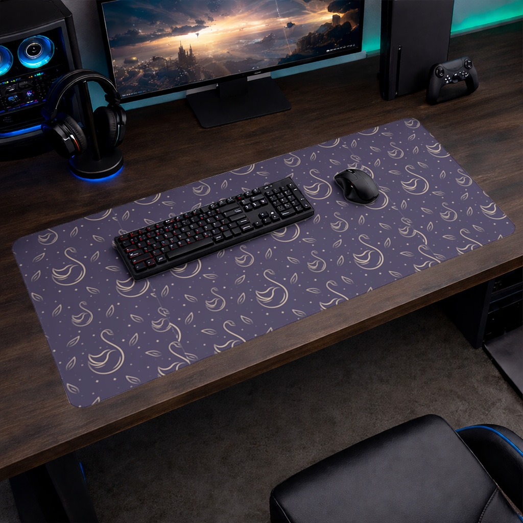 kuğu pattern deseni Mouse Pad Görünüm 3