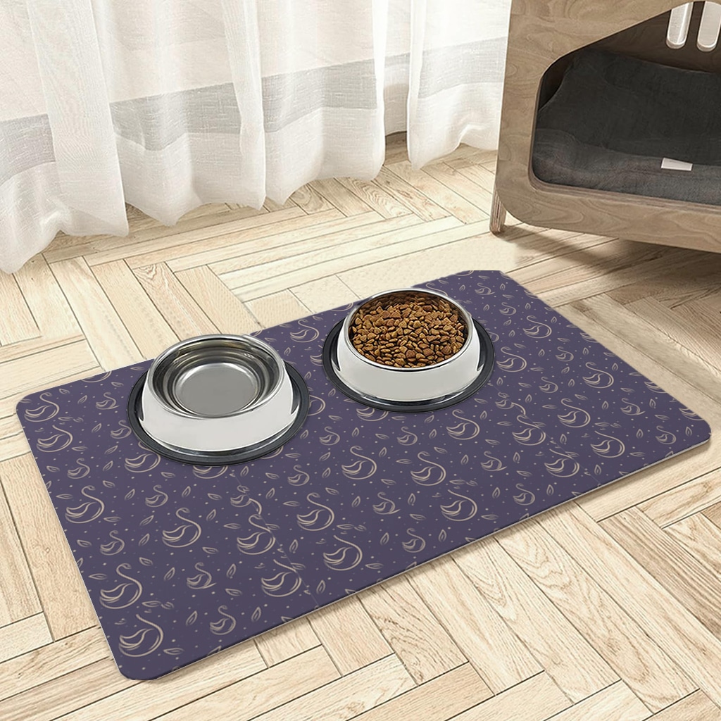 kuğu pattern deseni Pet Feeding Mat Görünüm 3