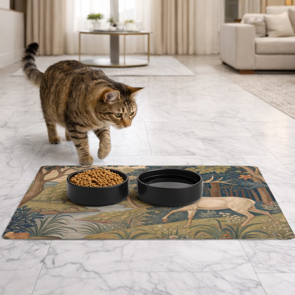 Clown Design  Colorful Illustration Pet Feeding Mat Görünüm 1