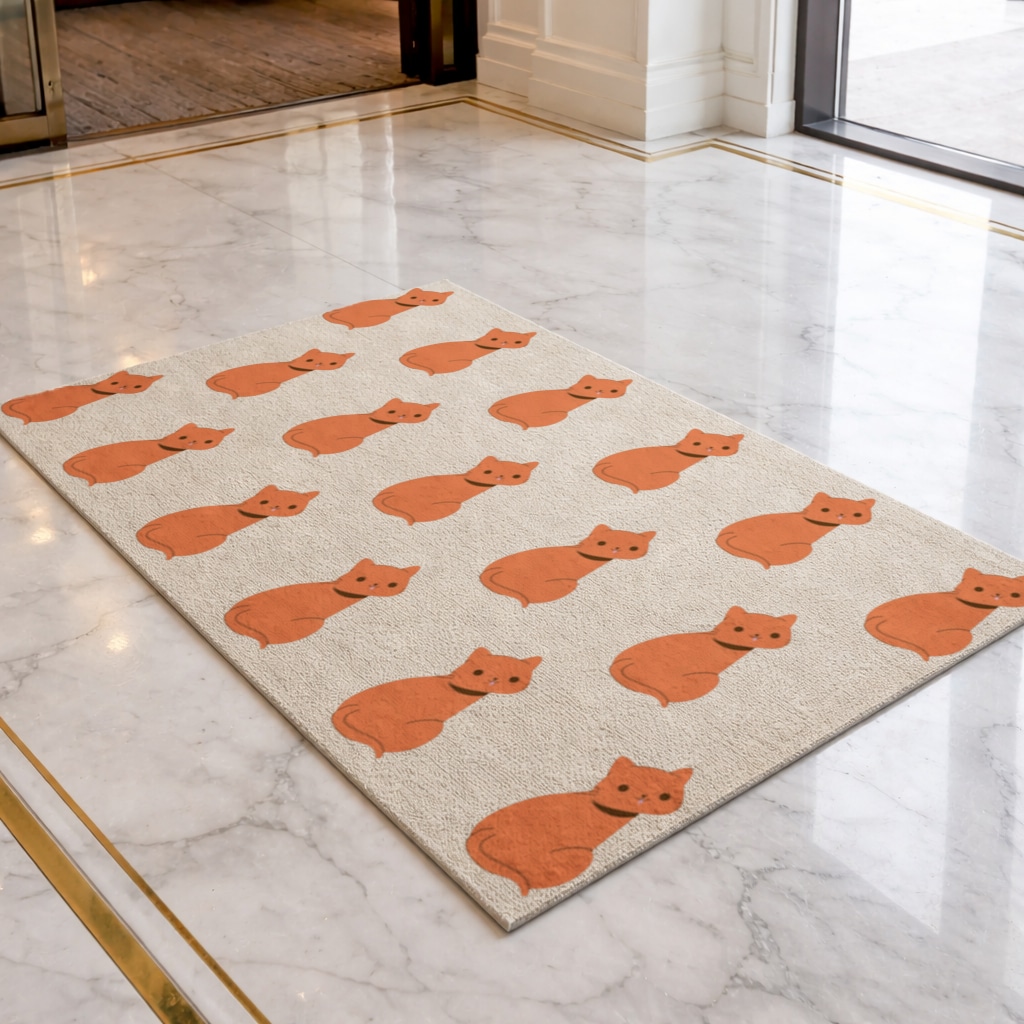 furry feline friends Mudroom Mat Görünüm 2