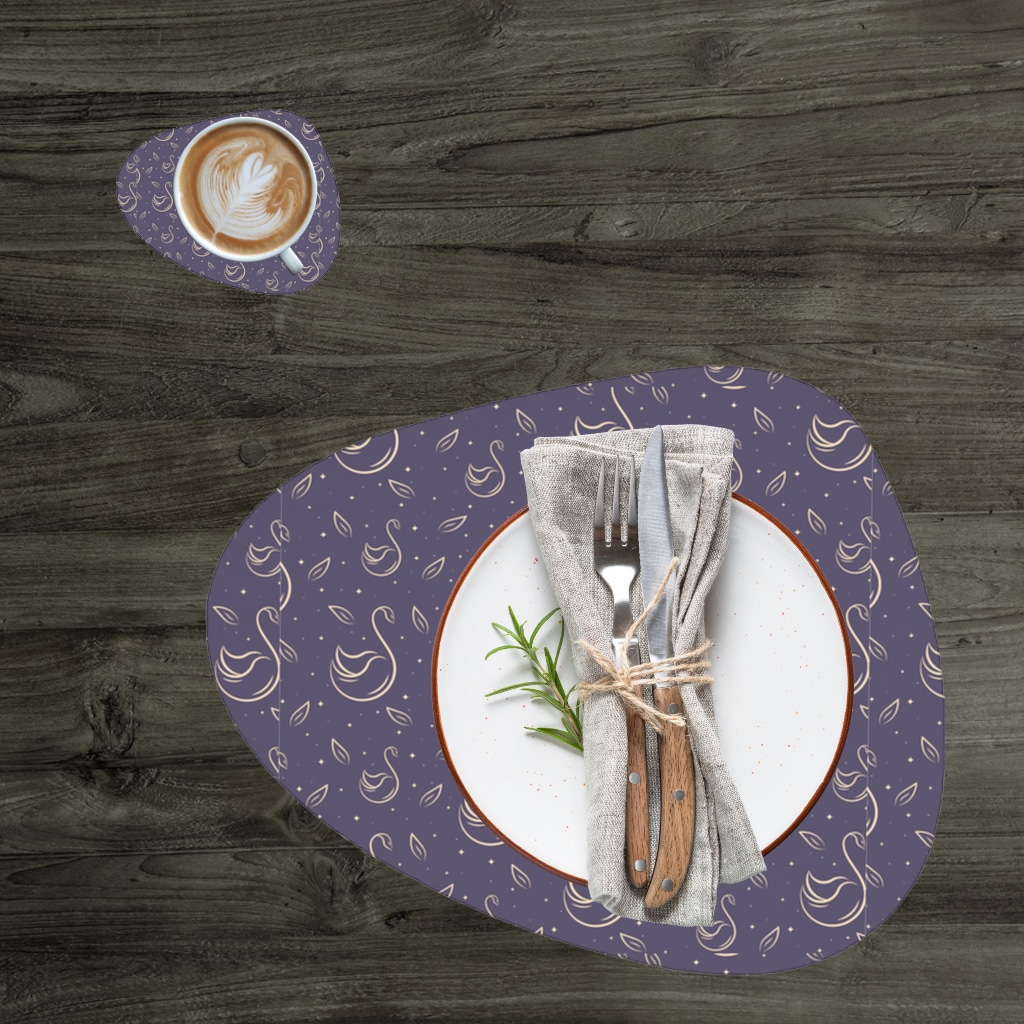 kuğu pattern deseni Charger Plate Set  12 Pieces Görünüm 2