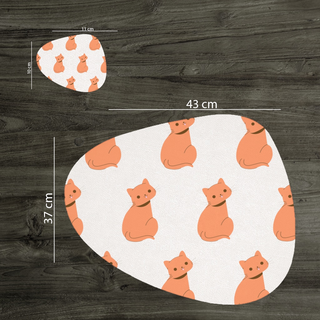 furry feline friends Charger Plate Set  12 Pieces Görünüm 2