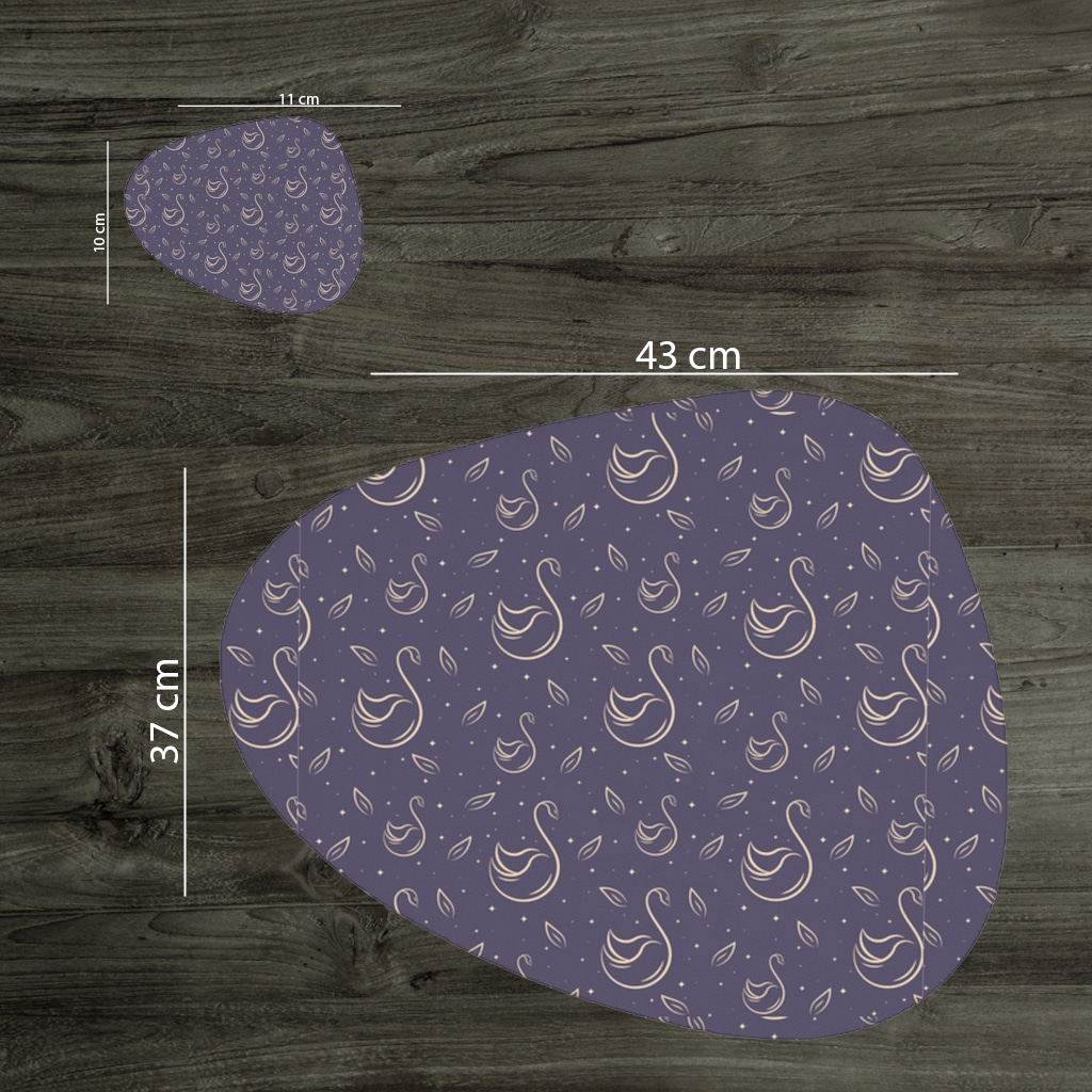 kuğu pattern deseni Charger Plate Set  12 Pieces Görünüm 1