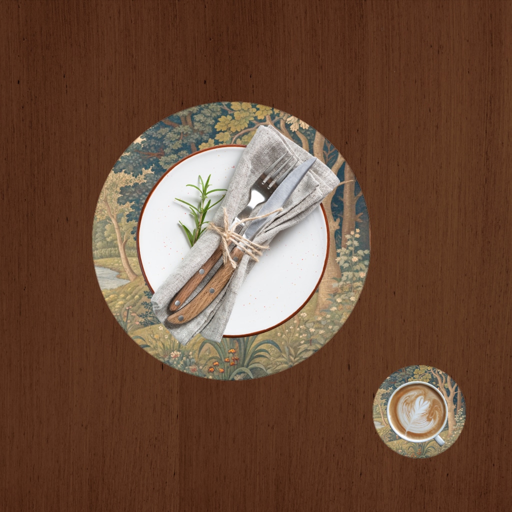 Clown Design  Colorful Illustration Charger Plate Set  12 Pieces Görünüm 1