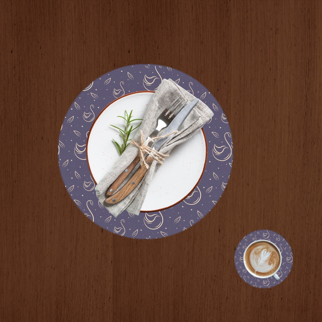 kuğu pattern deseni Charger Plate Set  12 Pieces Görünüm 2