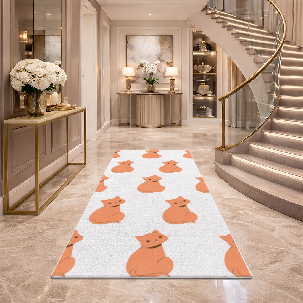 furry feline friends Hallway & Entryway Rug Görünüm 1