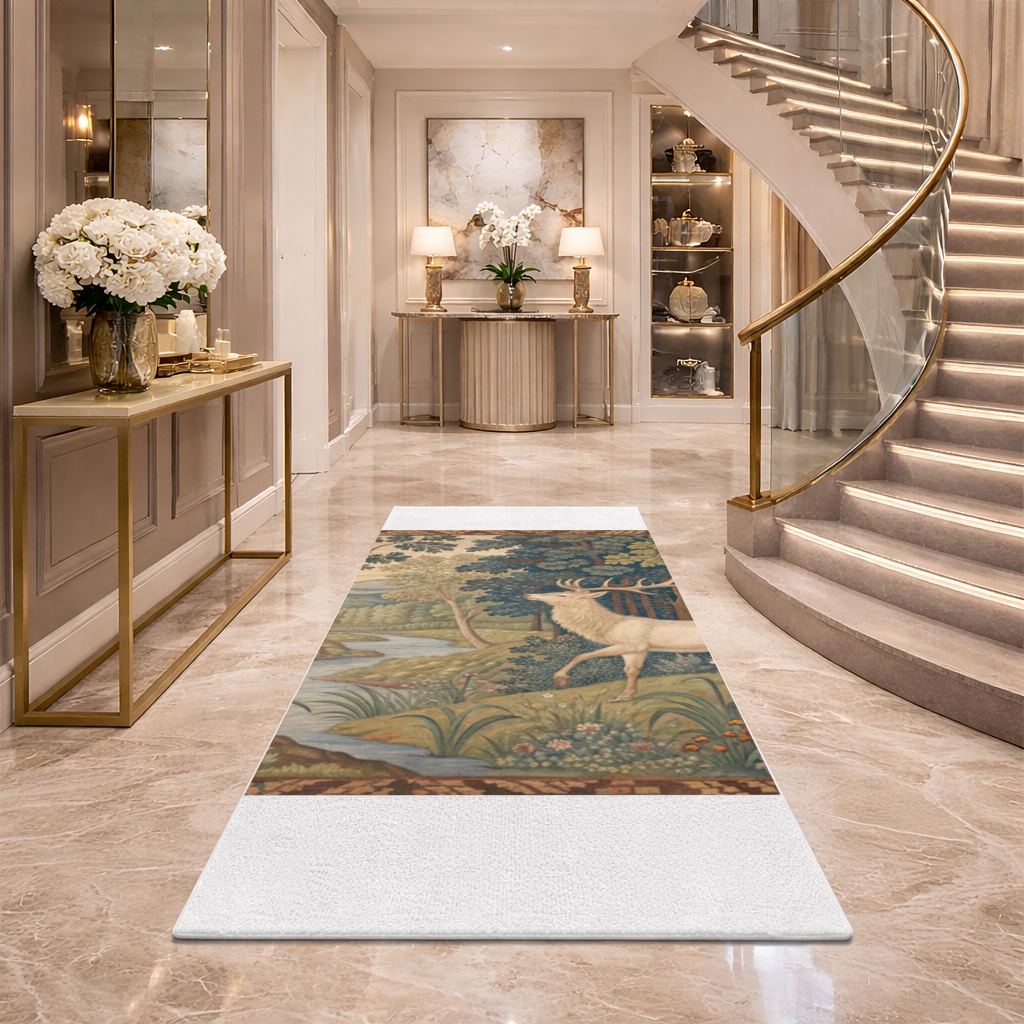 Clown Design  Colorful Illustration Hallway & Entryway Rug Görünüm 1