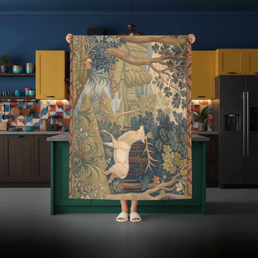 Clown Design  Colorful Illustration Rectangular Tablecloth Görünüm 2