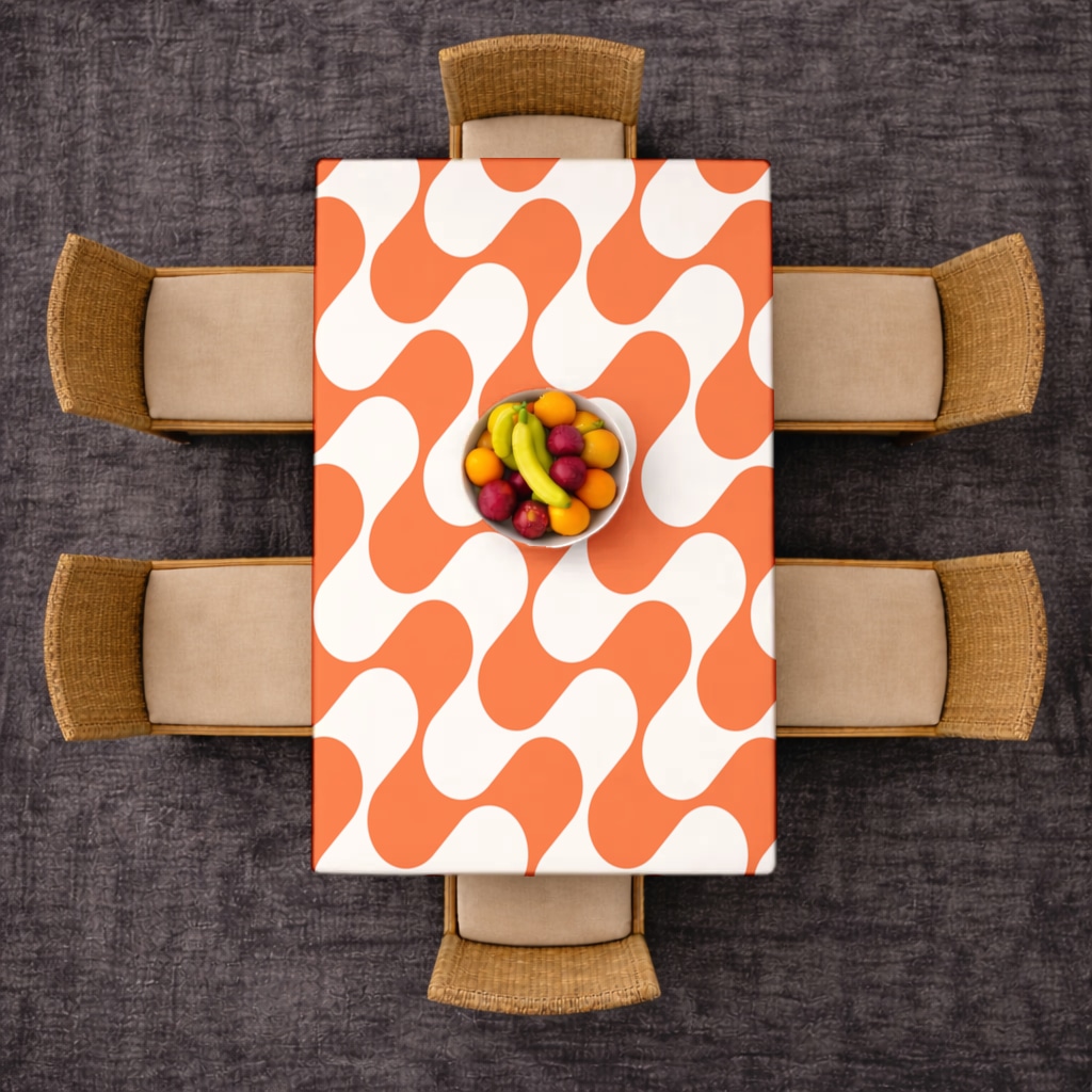 Seamless repeating pattern Rectangular Tablecloth Görünüm 2