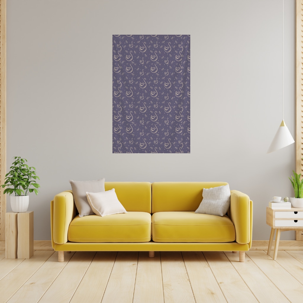 kuğu pattern deseni Wall Tapestry Görünüm 2