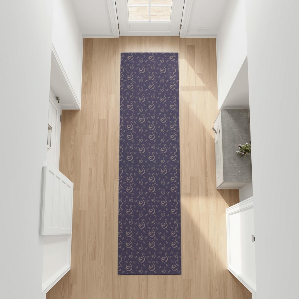 kuğu pattern deseni Hallway & Entryway Rug Görünüm 1