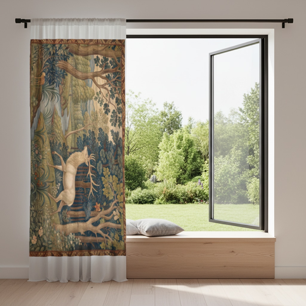 Clown Design  Colorful Illustration Drapes Görünüm 1