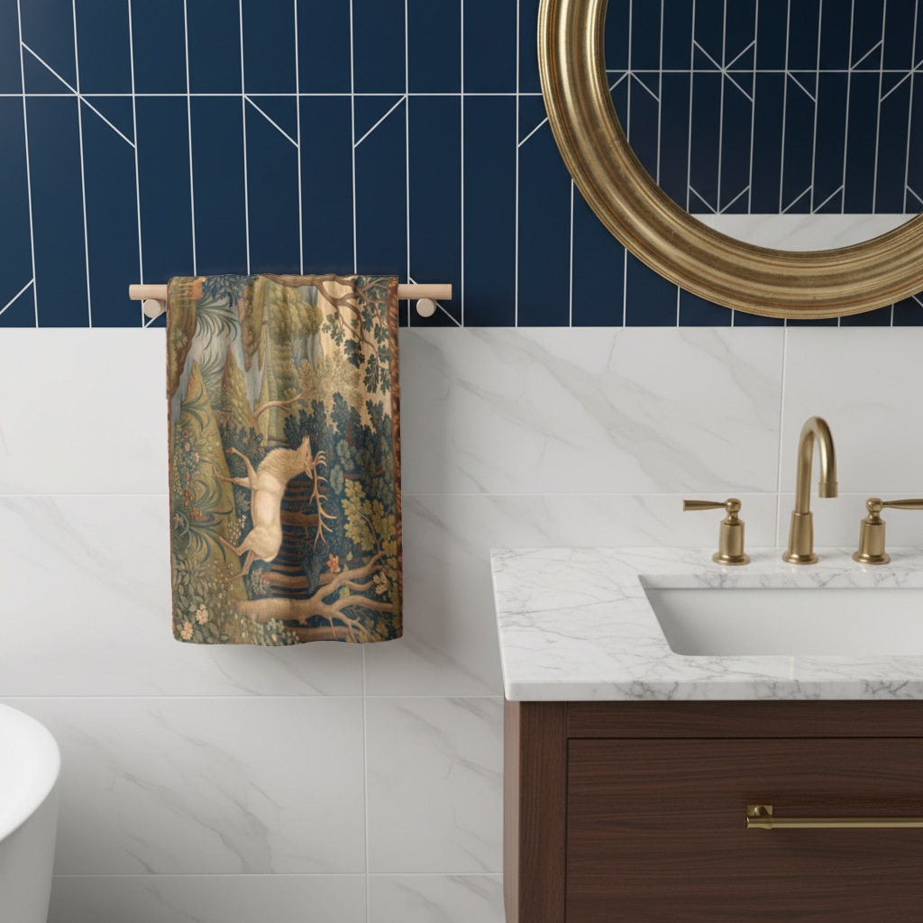 Clown Design  Colorful Illustration Hand Towel Görünüm 1