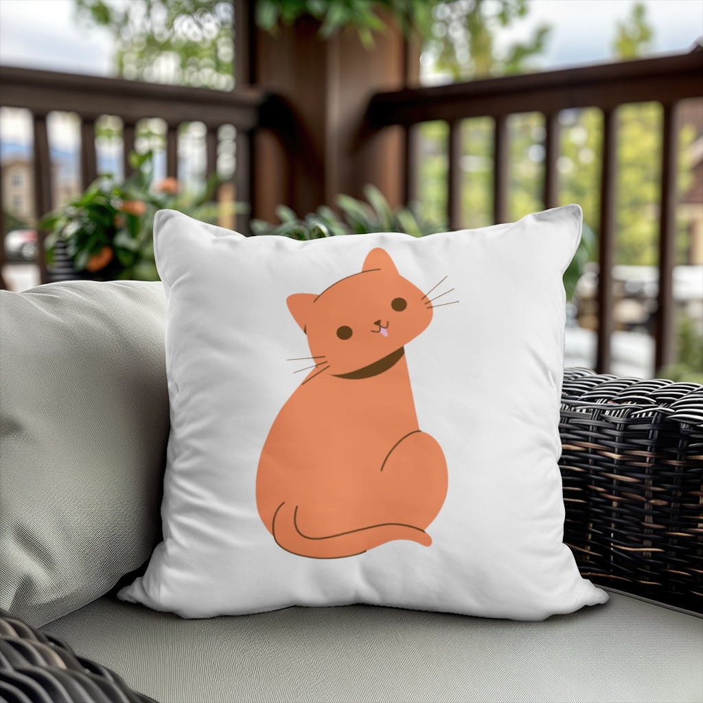 furry feline friends Decorative pillow cover Görünüm 3
