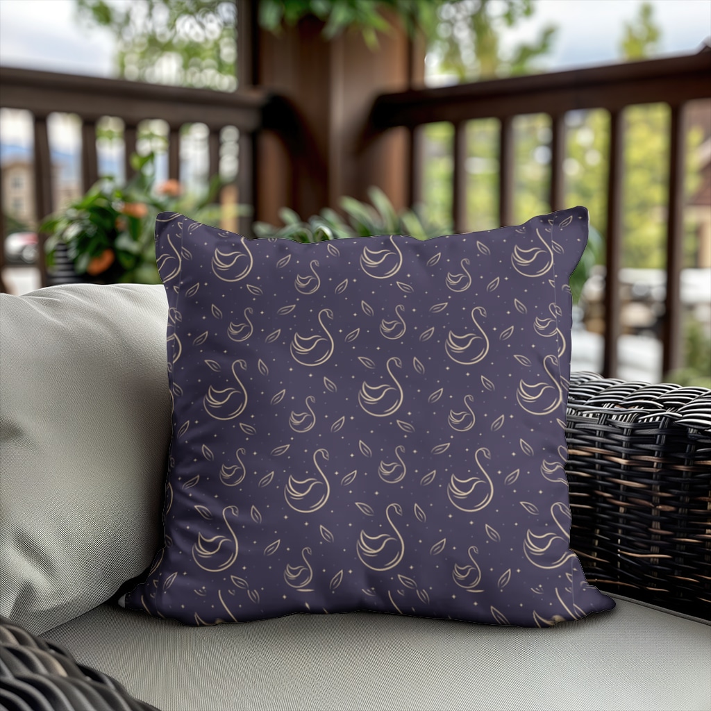 kuğu pattern deseni Decorative pillow cover Görünüm 3