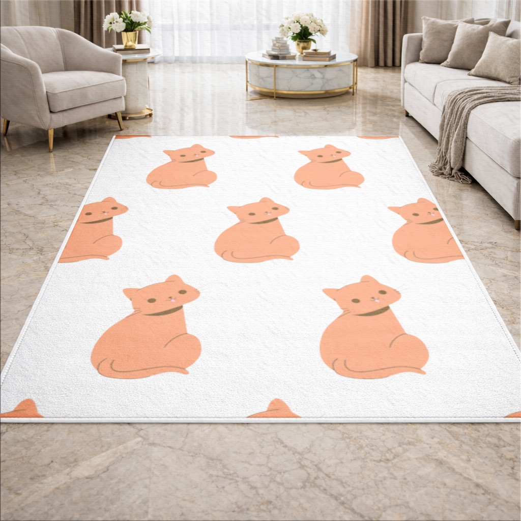 furry feline friends Living room carpet Görünüm 1