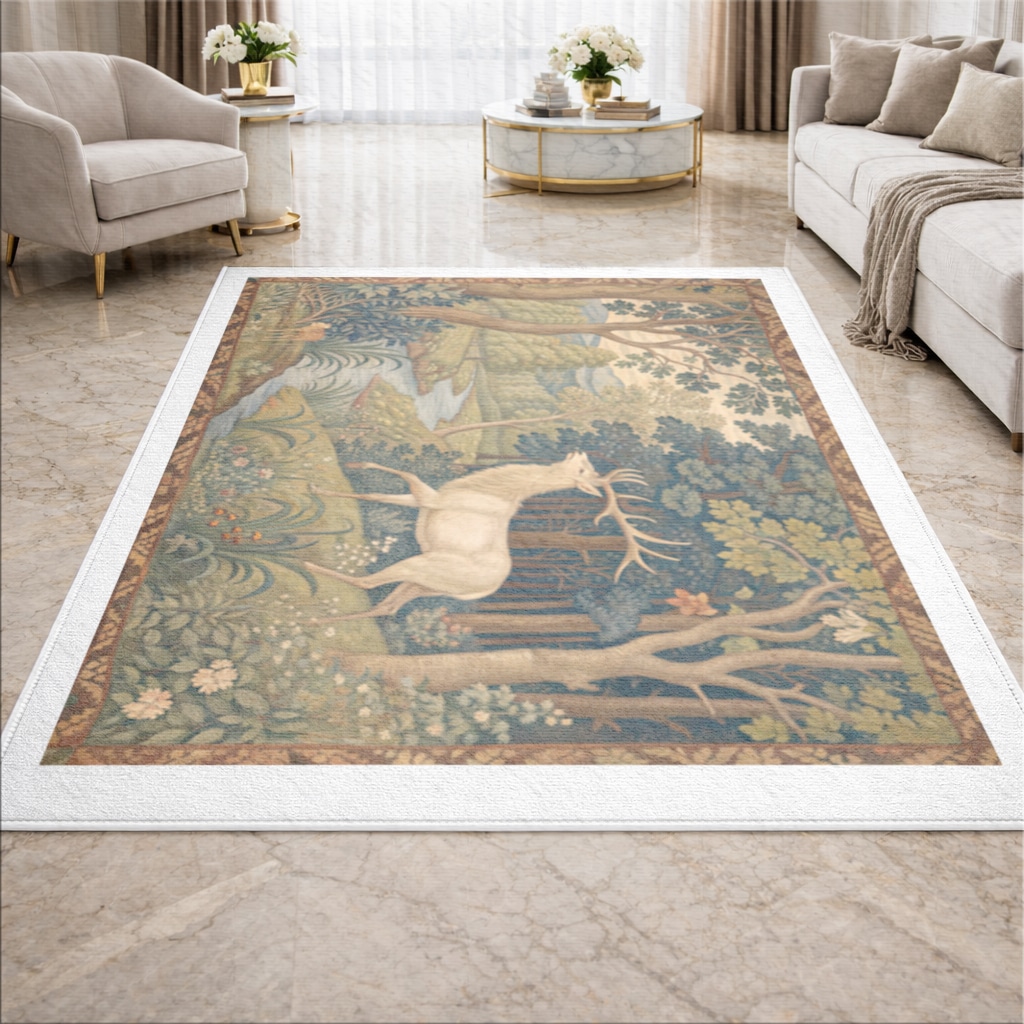 Clown Design  Colorful Illustration Living room carpet Görünüm 2