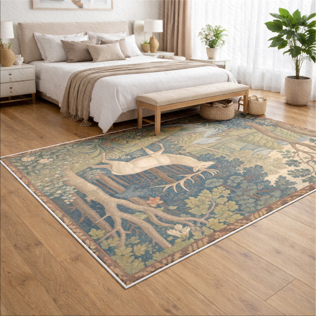 Clown Design  Colorful Illustration Living room carpet Görünüm 1