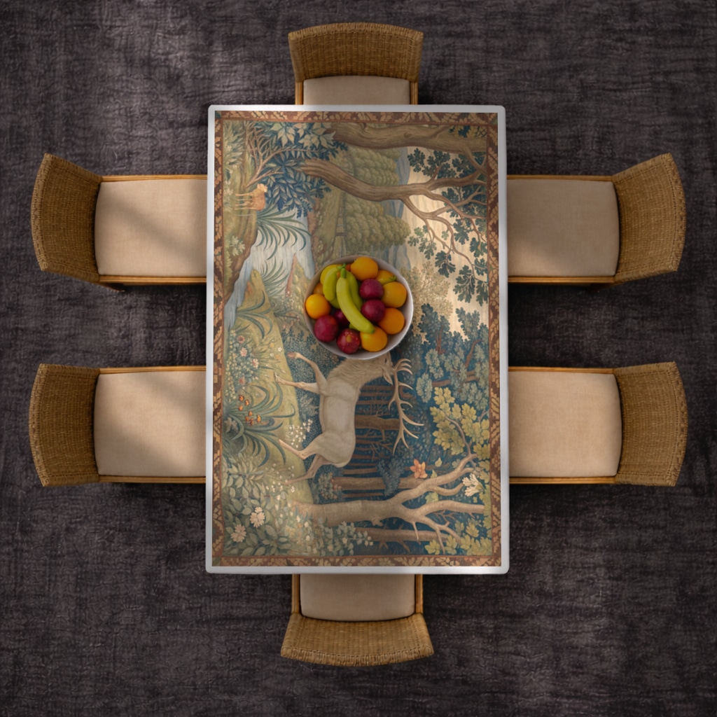 Clown Design  Colorful Illustration Rectangular Tablecloth Görünüm 2