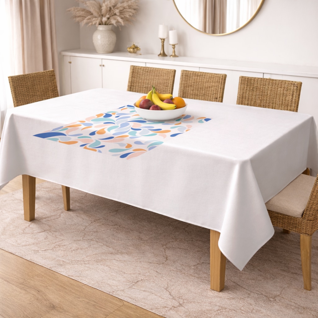 halı desen Rectangular Tablecloth Görünüm 3