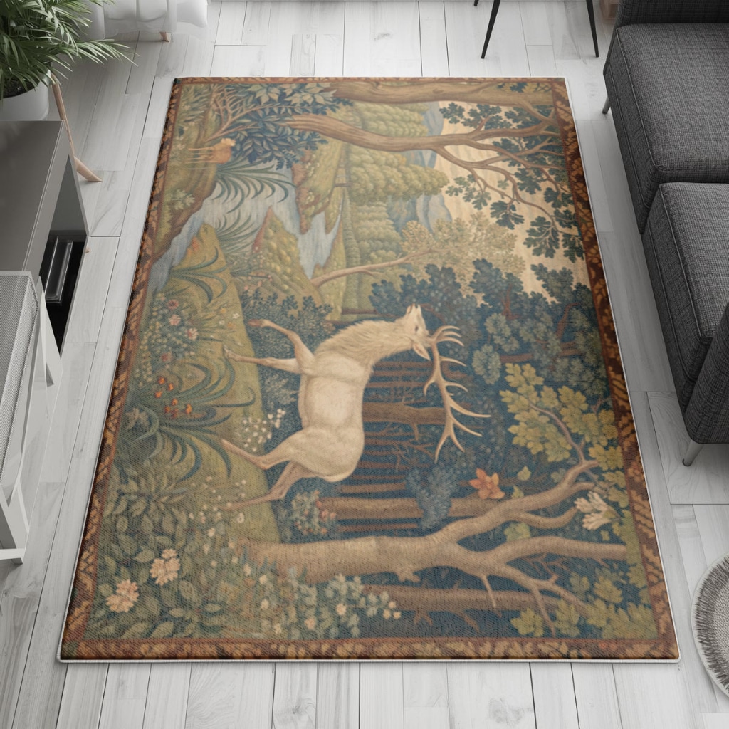 Clown Design  Colorful Illustration Living room carpet Görünüm 1