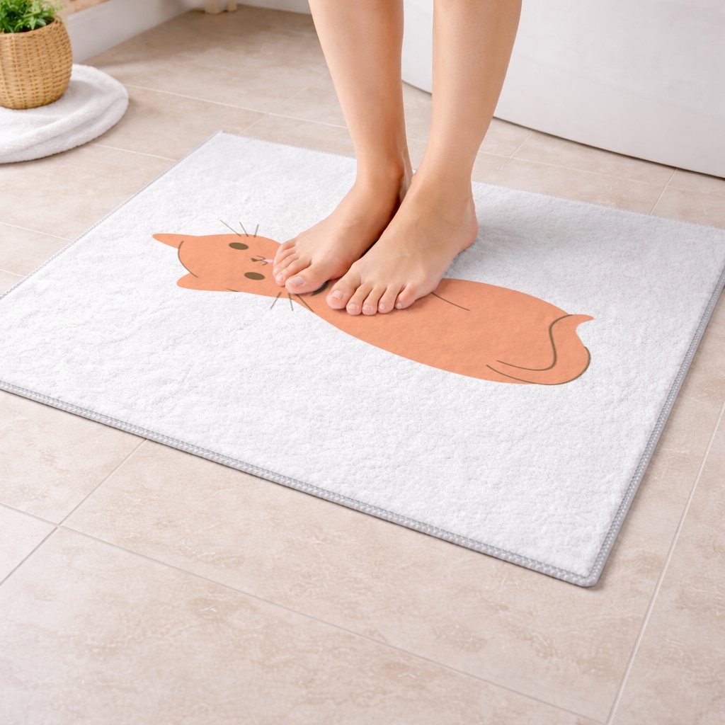 furry feline friends Bath Mat Görünüm 2
