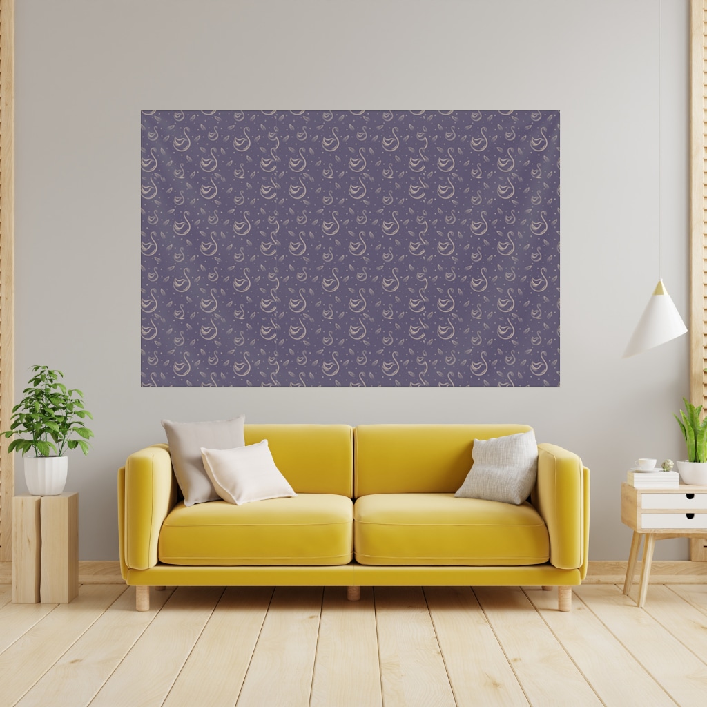 kuğu pattern deseni Wall Tapestry Görünüm 1