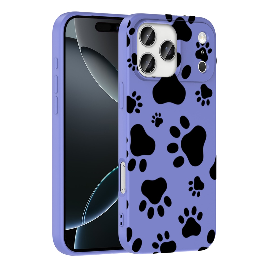 Black and White Paw Pattern Design İphone 17 Pro Max Görünüm 1