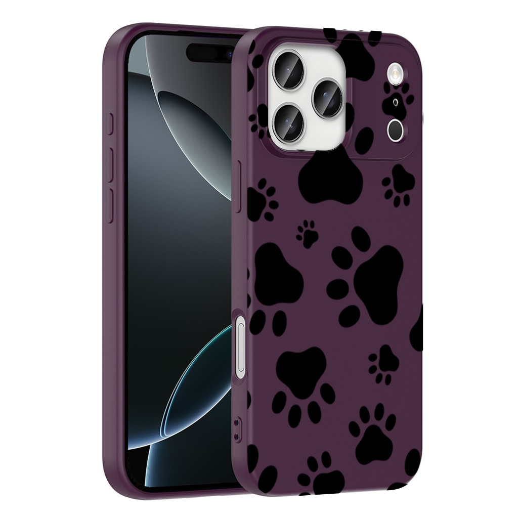 Black and White Paw Pattern Design İphone 17 Pro Max Görünüm 1