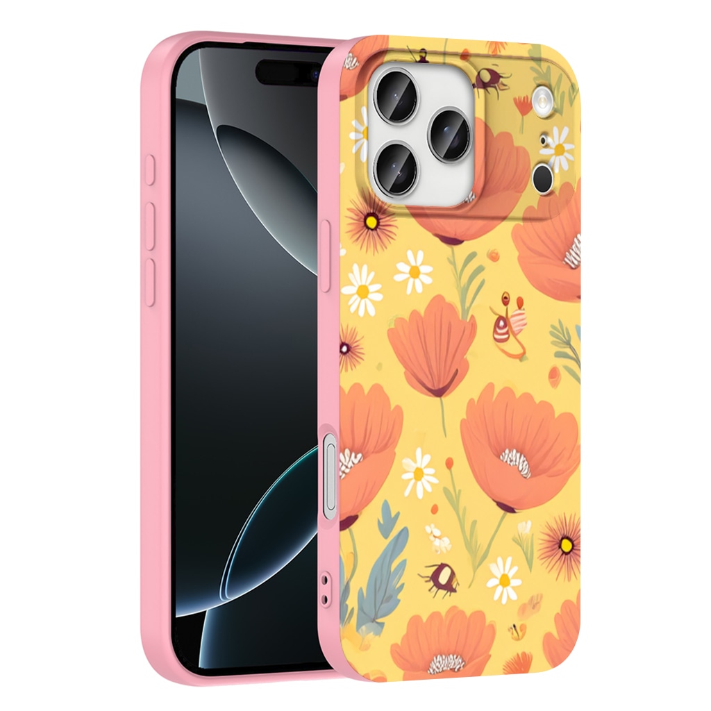 Floral  Insect Pattern  Colorful Design İphone 17 Pro Max Görünüm 1