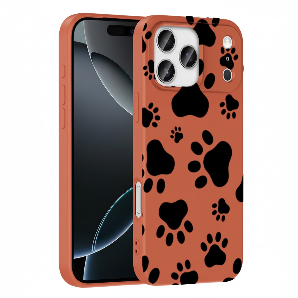 Black and White Paw Pattern Design İphone 17 Pro Max Görünüm 2