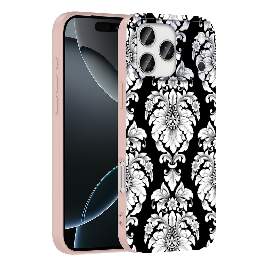 Elegant Black and White Damask Seamless Pattern İphone 17 Pro Max Görünüm 2