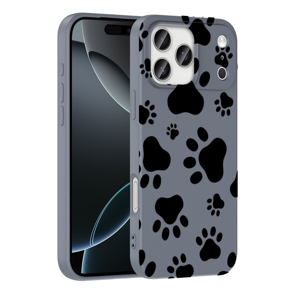 Black and White Paw Pattern Design İphone 17 Pro Max Görünüm 2
